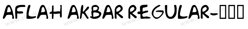 Aflah Akbar Regular字体转换